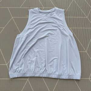 Lululemon‎ Jersey Training Elastic-Hem Tank Top 8 Starch Blue LW1FR9S